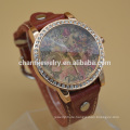 Hochwertige Uhr Braun Leder Uhr Mode Leder Uhr WL025